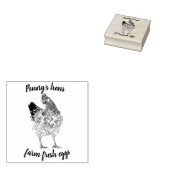 お名前を付けた生卵チキンヘン ラバースタンプ (押印)