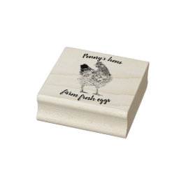 お名前を付けた生卵チキンヘン ラバースタンプ