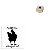 お名前を付けた生卵チキンヘン ラバースタンプ (押印)