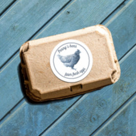 お名前を付けて鶏の生卵を育てる ラウンドシール