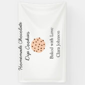 お名前を入れたオリジナルクッキーに追加テキスト 横断幕 (縦)