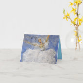 お名前を入れた挨拶メッセージ カード (黄色い花)