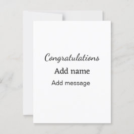 お名前を追加したシンプルな卒業メッセージ ポストカード