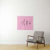 お名前を追加 赤ちゃんのシャワー日付 シンプル ミニマル t タペストリー (インサイチュ(横))