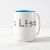 お名前アートはフローラで/ Lisa Two-Tone ツートーンマグカップ (正面右)