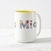 お名前アートフローラ/ Mia ツートーンマグカップ (正面右)