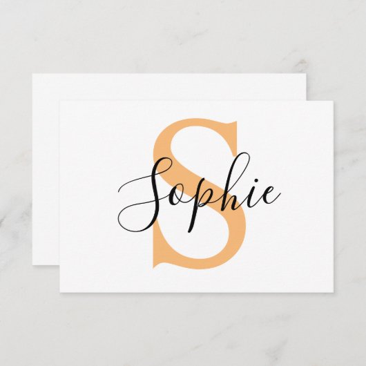 お名前カスタマイズギフト - あなたの名前、お誕生日プレゼント サンキューカード (正面/裏面)