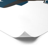 お名前カスタマイズフィットネスジムのロゴ ポスター (角)