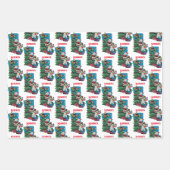 お名前カスタムクリスマス ラッピングペーパーシート (正面)