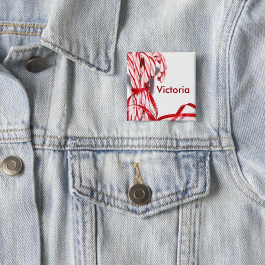 お名前キャンディーケーンボタン 缶バッジ (インサイチュ)