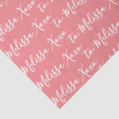 お名前ティッシュペーパー – ピンク 薄葉紙 (詳細)