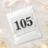 お名前パターはっきりしたン黒年齢105番号日付 フェイバーバッグ (クリップ留めされた状態)