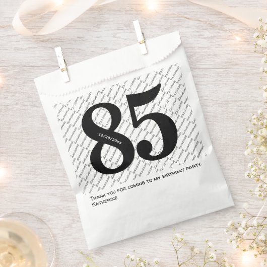 お名前パターはっきりしたン黒年齢85番号日 フェイバーバッグ (クリップ留めされた状態)