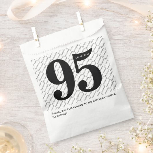 お名前パターはっきりしたン黒番95年番号日 フェイバーバッグ (クリップ留めされた状態)