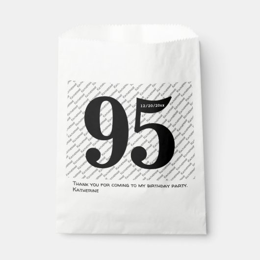 お名前パターはっきりしたン黒番95年番号日 フェイバーバッグ (正面)