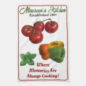 お名前パーソナライズされたを付けるキッチンディッシュタオル キッチンタオル (縦)