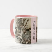 お名前パーソナライズされたヴィンテージ妖精ラッカム マグカップ (正面左)