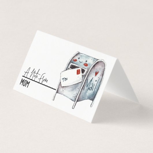 お名前パーソナライズされた付き弁当箱メモ 名刺 (正面)