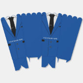 お名前パーソナライズされた文字ブルースーツポップコーンボックス フェイバーボックス (見開き)