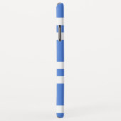 お名前フランスの青と白の二重ストライプ文字 Case-Mate iPhoneケース (裏面/右)