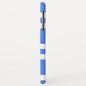 お名前フランスの青と白の二重ストライプ文字 Case-Mate iPhoneケース (裏面/左)