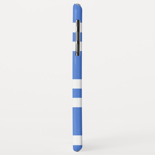 お名前フランスの青と白の二重ストライプ文字 Case-Mate iPhoneケース (裏面/左)