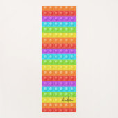 お名前ポップ・アートののカラフルストレッチピラティス ヨガマット (正面)