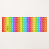 お名前ポップ・アートののカラフルストレッチピラティス ヨガマット (正面(横))