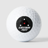 お名前モダンの付いた黒い三角形UFO ゴルフボール (正面)