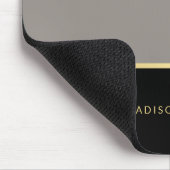 お名前モダン付きシックなストライプ マウスパッド (コーナー)