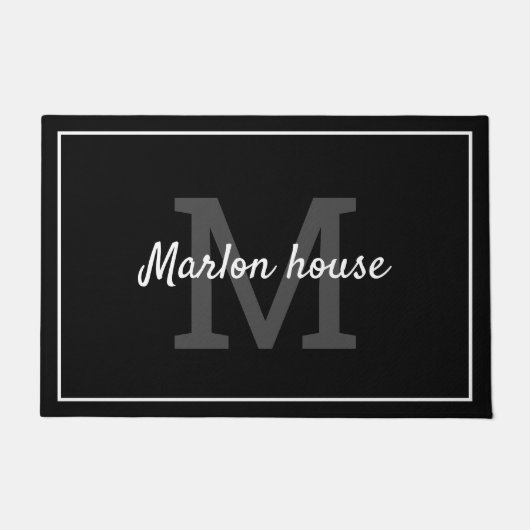 お名前モノグラムの ドアマット (正面)