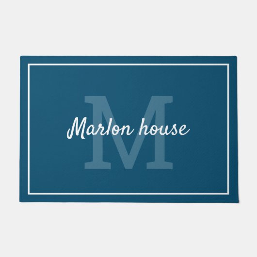 お名前モノグラムの ドアマット (正面)