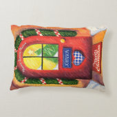 お名前レッド・メリークリスマス・フロント・ドアカスタマイズ アクセントクッション (裏面)