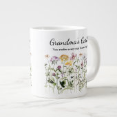 お名前入りおばあちゃんの庭 母の日  ジャンボコーヒーマグカップ (正面右)