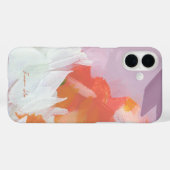 お名前入りのカラフルな抽象花アート Case-Mate iPhoneケース (裏面 (横))