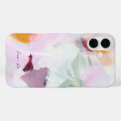 お名前入りのカラフルな抽象花アート Case-Mate iPhoneケース (裏面 (横))