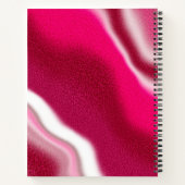 お名前入りのクールなキャンディケーン レッド クリスマス ギフト ノートブック (裏面)