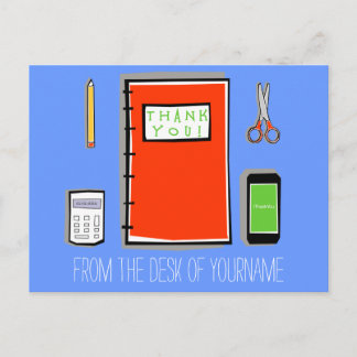 お名前入りのサンキューポストカード（横型） ポストカード