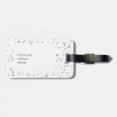 お名前入りのシルバースターダスト コンフェッティ Mrs ラゲッジタグ (裏面横)