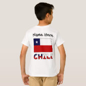 お名前入りのチリとチリ国旗 Tシャツ (裏面フル)