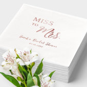 お名前入りのミス・トゥ・ミセスのホイル ブライダルシャワープレゼント 箔ナプキン