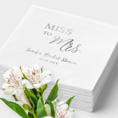 お名前入りのミス・トゥ・ミセスのホイル ブライダルシャワープレゼント 箔ナプキン