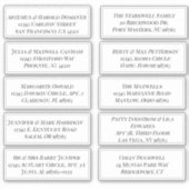 お名前入りの10枚組 住所ラベルシート シール (正面)