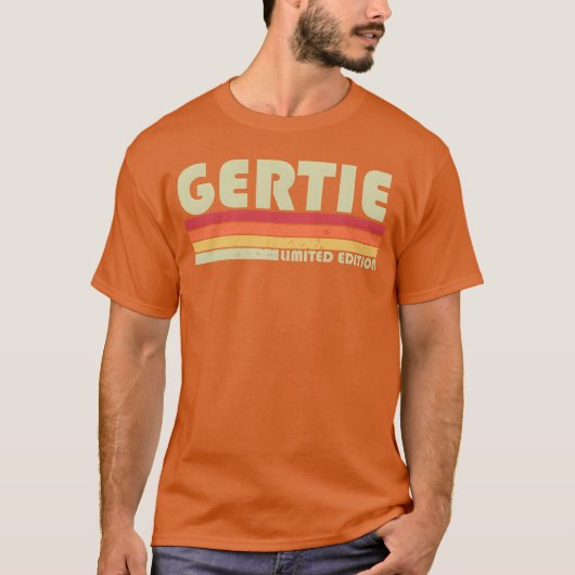 お名前入りのGertie 80年代90年代少年 Tシャツ (正面)