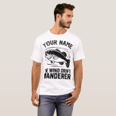 お名前入りウインドドリフトワンダラー バスフィッシング Tシャツ (正面フル)
