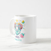 お名前入りカラフルな牡羊座のサイン コーヒーマグカップ (正面左)