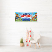 お名前入りキッズサッカー誕生日 横断幕 (インサイチュ)
