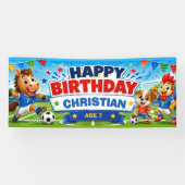 お名前入りキッズサッカー誕生日 横断幕 (横)