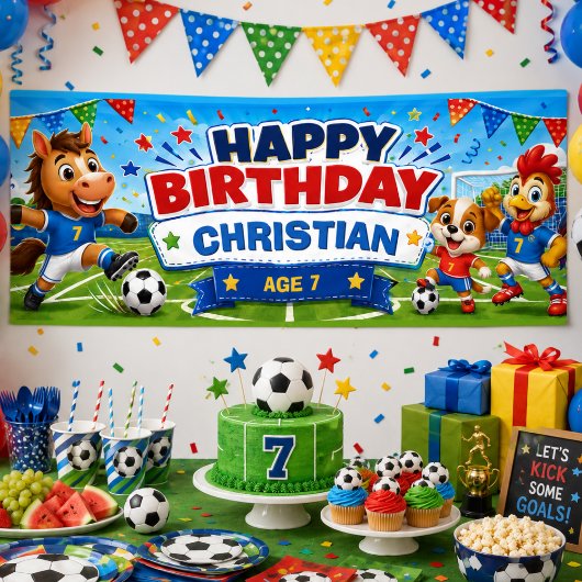 お名前入りキッズサッカー誕生日 横断幕