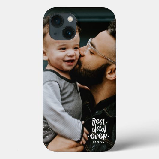 お名前入りフォトパパ最高の父いつもありがとうオーバーレイ Case-Mate iPhoneケース (裏面)